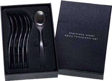 Cryspo Trio Σετ 6 τεμαχίων Κουταλάκι Stainless Steel 'Durable' Black Matt 4507604